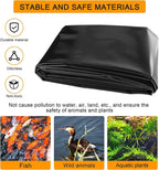 20 x 30 Feet Pond Liner 20 Mil, LDPE Pond Skins for Fish Ponds Stream Fountain Water Garden, Black Waterfall Backyard Koi Pond Liner, Easy Cutting Underlayment Pond Lin