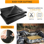 20 x 30 Feet Pond Liner 20 Mil, LDPE Pond Skins for Fish Ponds Stream Fountain Water Garden, Black Waterfall Backyard Koi Pond Liner, Easy Cutting Underlayment Pond Lin