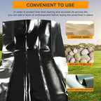20 x 30 Feet Pond Liner 20 Mil, LDPE Pond Skins for Fish Ponds Stream Fountain Water Garden, Black Waterfall Backyard Koi Pond Liner, Easy Cutting Underlayment Pond Lin