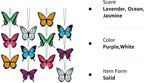 12 Pack Summer Flower Hanging Car Air Fresheners for Girls Women Cute Car Mirror Freshener (Butterfly)