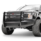 2023 F150 Black Steel Full Grill Guard with Tow Hooks