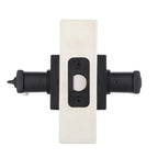 WestMatte Black Bed/Bath Door Lever with Square Rose