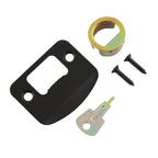 WestMatte Black Bed/Bath Door Lever with Square Rose