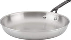 KitchenAid 5-Ply Clad Polished Stainless Steel Fry Pan/Skillet, 12.25 Inch