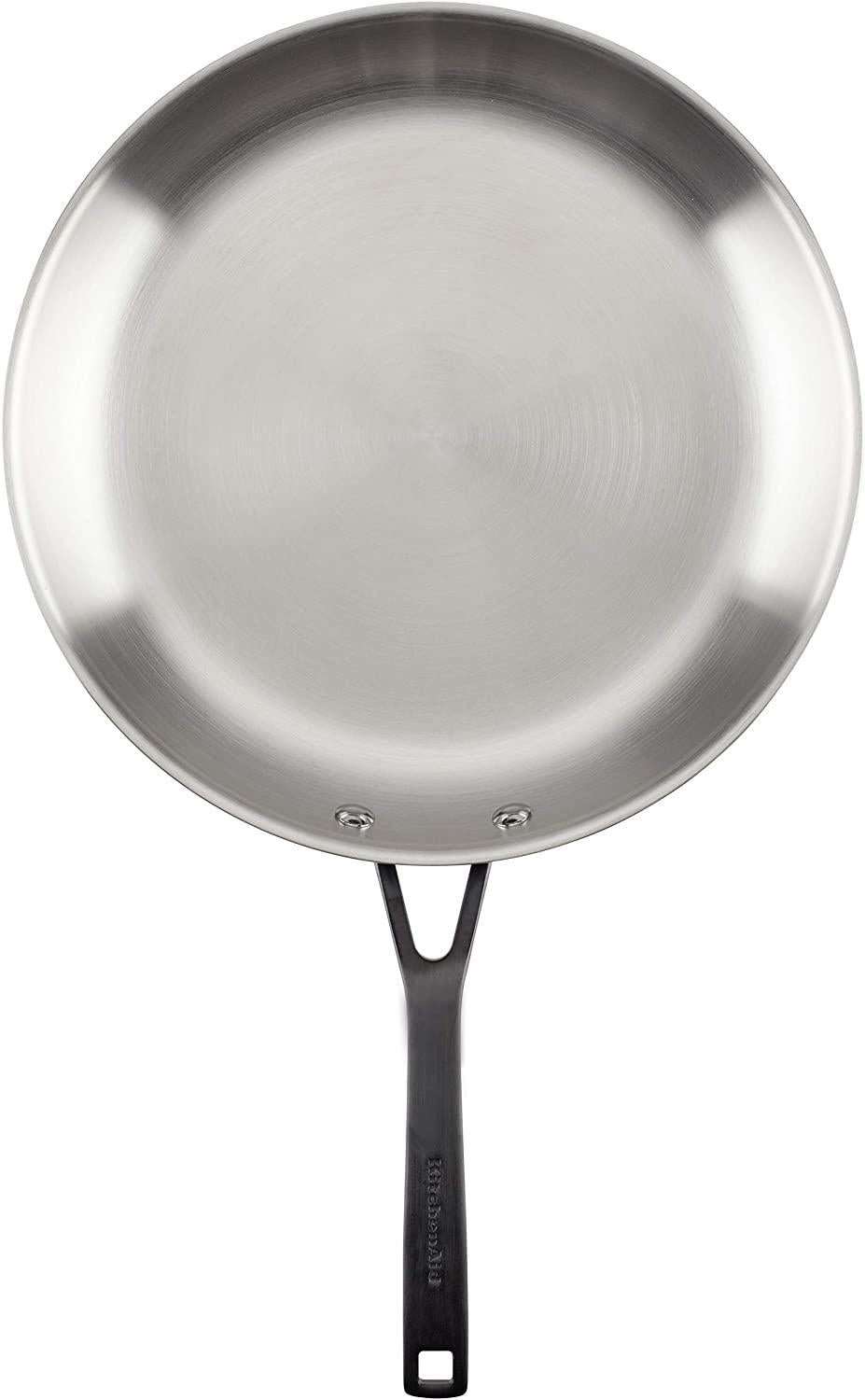 KitchenAid 5-Ply Clad Polished Stainless Steel Fry Pan/Skillet, 12.25 Inch