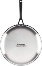 KitchenAid 5-Ply Clad Polished Stainless Steel Fry Pan/Skillet, 12.25 Inch