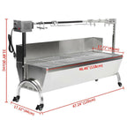 46'' Spit Roaster Rotisserie Pig Lamb Roast BBQ 77lb Picnic Outdoor Cooker Grill