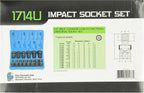 Grey Pneumatic 1714U 1/2" Drive 12-Point Universal Standard Length Fractional Set - 14 Piece