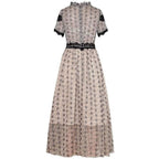 lace stripe dress