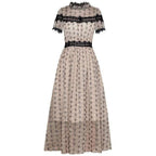 lace stripe dress