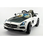 2023 LICENSED MERCEDES SLS AMG FINAL EDITION,12V ELECTRIC KIDS RIDE-ON CAR,GIRLS&amp;BOYS,3-6 YEARS,MP3+MP4 COLOR LCD ENTERTAINMENT SYSTEM,RUBBER TIRES,LEATHER SEAT,LED BODY TRIM,PARENTAL REMOTE|WHITE