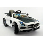 2023 LICENSED MERCEDES SLS AMG FINAL EDITION,12V ELECTRIC KIDS RIDE-ON CAR,GIRLS&amp;BOYS,3-6 YEARS,MP3+MP4 COLOR LCD ENTERTAINMENT SYSTEM,RUBBER TIRES,LEATHER SEAT,LED BODY TRIM,PARENTAL REMOTE|WHITE