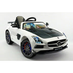 2023 LICENSED MERCEDES SLS AMG FINAL EDITION,12V ELECTRIC KIDS RIDE-ON CAR,GIRLS&amp;BOYS,3-6 YEARS,MP3+MP4 COLOR LCD ENTERTAINMENT SYSTEM,RUBBER TIRES,LEATHER SEAT,LED BODY TRIM,PARENTAL REMOTE|WHITE