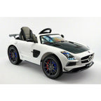 2023 LICENSED MERCEDES SLS AMG FINAL EDITION,12V ELECTRIC KIDS RIDE-ON CAR,GIRLS&amp;BOYS,3-6 YEARS,MP3+MP4 COLOR LCD ENTERTAINMENT SYSTEM,RUBBER TIRES,LEATHER SEAT,LED BODY TRIM,PARENTAL REMOTE|WHITE