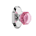 CottaPlate 2-3/8 in. Backset Bright Chrome PassaHall/Closet Waldorf Pink Door Knob
