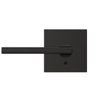 Custom Latitude Matte Black Collins Trim Combined Interior Door Lever