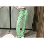 mint high waist loose trousers