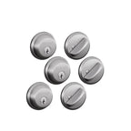 Satin Chrome Single Cylinder Deadbolt (3-Pack)