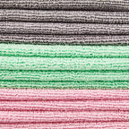 Amazon Basics Microfiber Cleaning Cloth, Non-Abrasive, Reusable and Washable, Pack of 24, Green/Gray/Pink, 16" x 12"