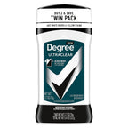 Degree Men UltraClear Antiperspirant Deodorant Black+White 2 Count 72-Hour Sweat &amp; Odor Protection Antiperspirant For Men With MotionSense Technology 2.7 oz
