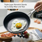 KitchenAid Hard Anodized Induction Nonstick Frying Pan Set/Skillets, 8.25 Inch and 10 Inch, Matte Black