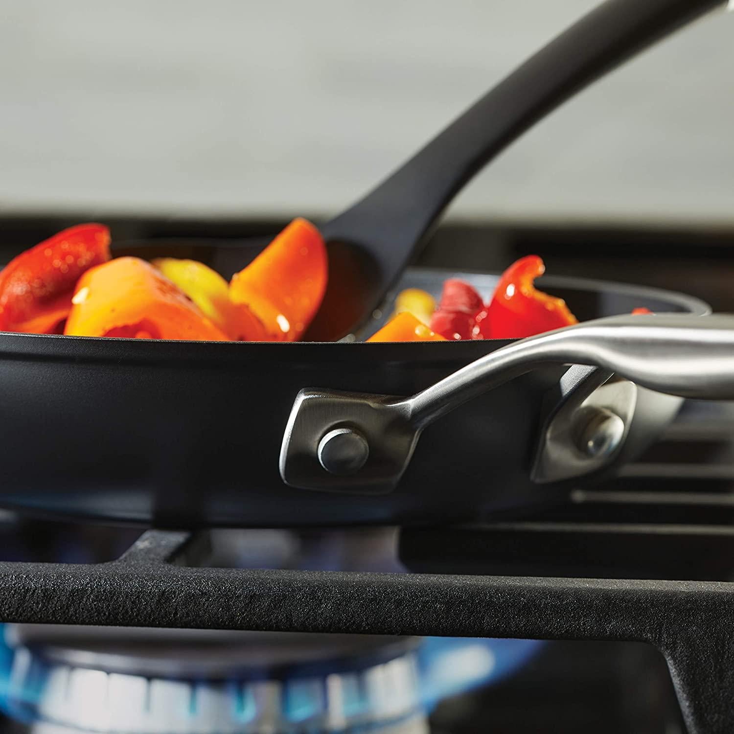 KitchenAid Hard Anodized Induction Nonstick Frying Pan Set/Skillets, 8.25 Inch and 10 Inch, Matte Black