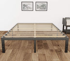 ZIORS 3500Lbs Heavy Duty,14 Inch Steel & Wooden Slat Support Reinforced Platform