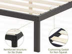 ZIORS 3500Lbs Heavy Duty,14 Inch Steel & Wooden Slat Support Reinforced Platform