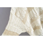 lace knitted oversize sweater
