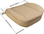 Black Panther PU Car Seat Cover, Front Seat Protector Compatible with 95% Vehicles,Embroidery,Anti-Slip &amp; Full Wrapping Bottom (W 21.26''×D 20.86”)(1Piece,Beige)
