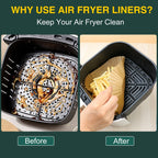50pcs/100pcs/200pcs Air Fryer Disposable Paper Liners Square, Kitchen Accessories,Non-Stick Parchment Paper, Air Fryer Accessories, Oil Proof &amp; Water Proof, Paper Liner For BaRoasting Microwave Oven