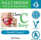 Chew C Berry (12 Pack) Morter HealthSystem Best Process Alkaline — Natural Great Tasting Chewable Vitamin C Tablets — Rose Hips, Rutin & Ascorbic Acid with Antioxidants & Bioflavonoids