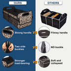 Deosk Car Trunk Organzier for suv,Car Organziers and Storage with 6 Big Pocket for Women/Men 50L Waterproof Polyester Trunk Organzier for Minivan/Truck(Medium,Leopard print)