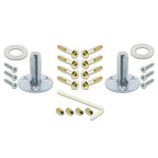York Plate Double Dummy Round Clear Crystal Glass Door Knob in Unlacquered Brass