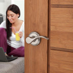 PrestiTobin Satin Nickel Universal Hall/Closet Door Lever