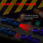 1pcs 60 Inch Truck Tail Door Light Strip, Three Row Car LED Light Strip, 5 Functions, No Drilling Installation