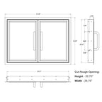 Drop-In Grill Cabinet Double Access Door