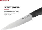 KitchenAid Classic Fine-Edge Utility Knife, 4.5-Inch, Black