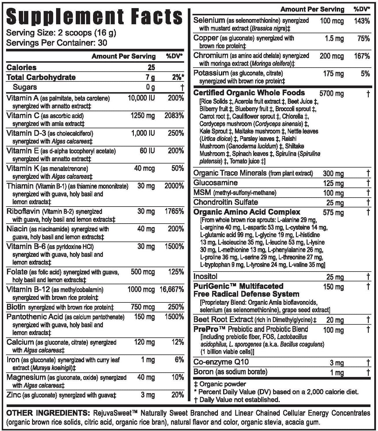 Organic Multi Vitamin Plant Mineral Beyond Tangy Tangerine 2.0 Citrus Peach Fusion - 1lb - 6 Pack