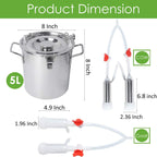 Electric Goat MilMachine for Cows Sheep Portable Pulsation MilMachine Single Bucket Piston Vacuum Pump (5L)
