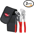 KNIPEX Tools V01 Mini Pliers in Belt Pouch, Red, 2-Piece - 2 Pack