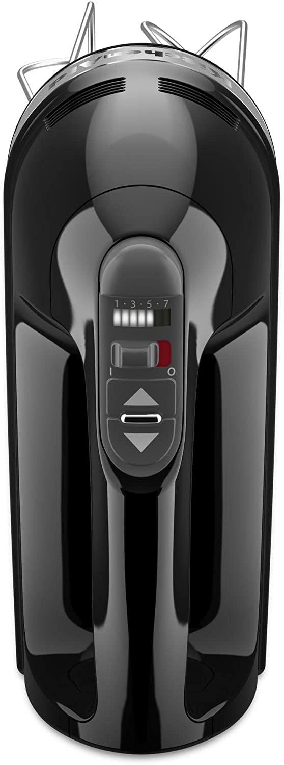 KitchenAid KHM7210OB 7-Speed Digital Hand Mixer with Turbo Beater II Accessories and Pro Whisk - Onyx Black