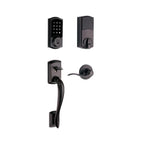 SmartCode 915 Touchscreen Venetian Bronze Single Cylinder Electronic Deadbolt with Avalon Handleset and Tustin Lever
