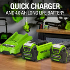 Greenworks 40V 19-Inch Cordless (3-In-1) Push Lawn Mower, 4.0Ah + 2.0Ah Battery and Charger Included 25223