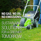 Greenworks 40V 19-Inch Cordless (3-In-1) Push Lawn Mower, 4.0Ah + 2.0Ah Battery and Charger Included 25223