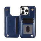 For  15/ 14/ 13/ 12/ 11 Pro Max/ Mini/ XR/ XS Max/ SE 2022/2020/ 7/ 8 Plus Wallet Case With Card Holder, PU Faux Leather Kickstand Card Slots Case, Double Magnetic Clasp And Durable Shockproof Cover