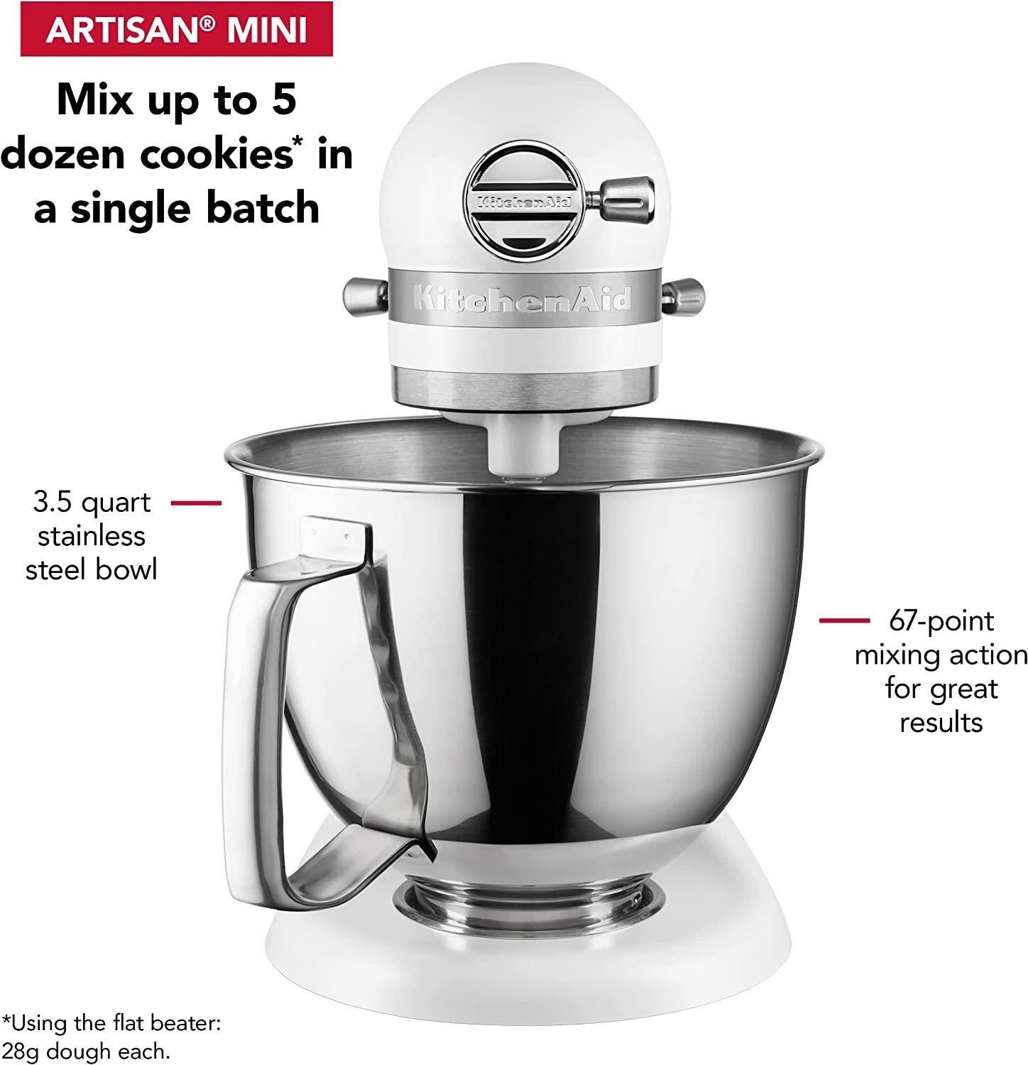 Kitchenaid Artisan Mini Plus 3.5-Qt. Tilt-Head Stand Mixer with Flex Edge Beater