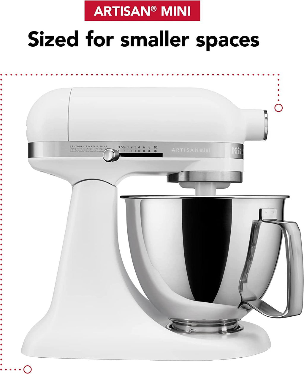 Kitchenaid Artisan Mini Plus 3.5-Qt. Tilt-Head Stand Mixer with Flex Edge Beater