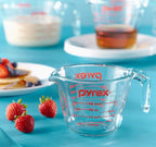 Pyrex 3 Piece Glass Measuring Cup Set, Includes 1-Cup, 2-Cup, and 4-Cup Tempered Glass Liquid Measuring Cups, Dishwasher, Freezer, Microwave, and Preheated Oven Safe, Essential Kitchen Tools