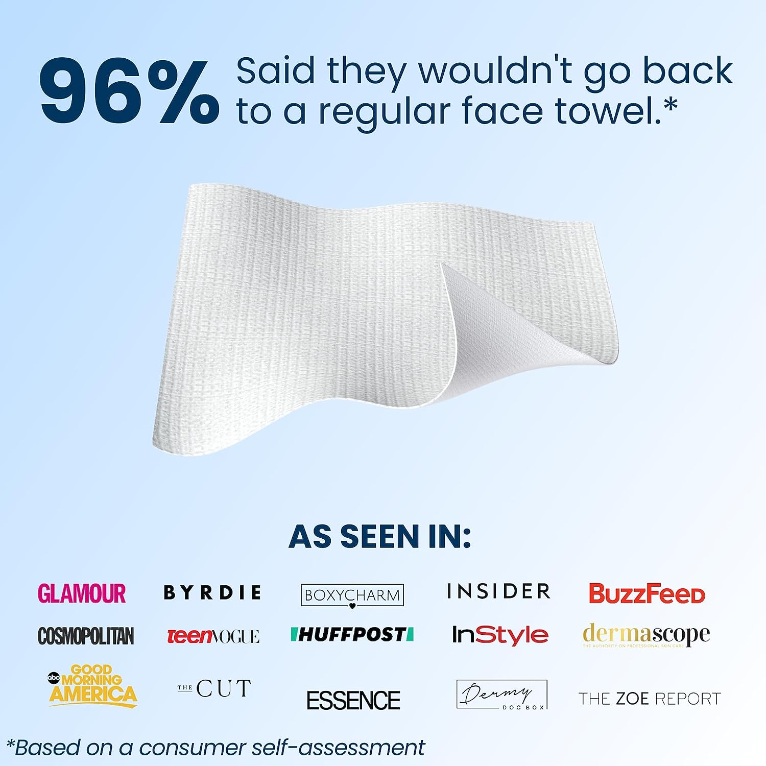 Clean Skin Club Clean Towels XL, 100% USDA Biobased Dermatologist Approved Face Towel, Disposable Clinically Tested Face Towelette, Facial Washcloth, Makeup Remover Dry Wipes, Ultra Soft, 200 ct, 4 pack
